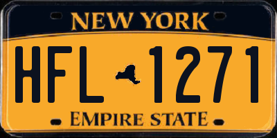 NY license plate HFL1271