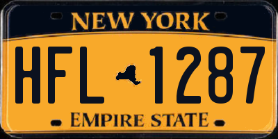 NY license plate HFL1287