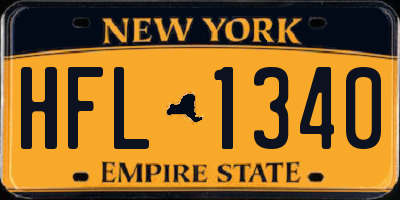 NY license plate HFL1340