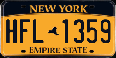 NY license plate HFL1359