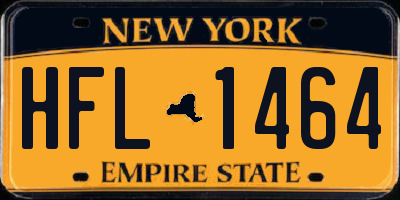 NY license plate HFL1464