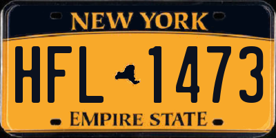 NY license plate HFL1473