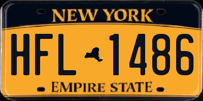 NY license plate HFL1486