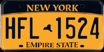NY license plate HFL1524