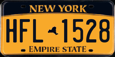 NY license plate HFL1528
