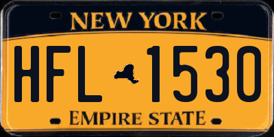 NY license plate HFL1530