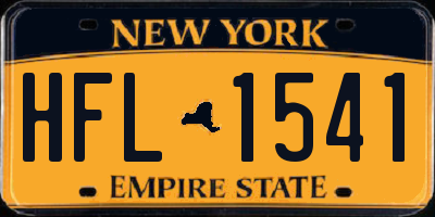 NY license plate HFL1541