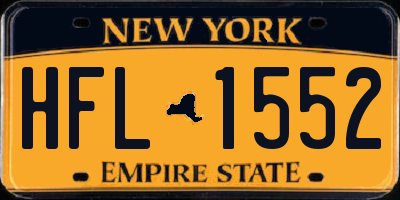 NY license plate HFL1552