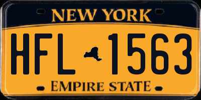 NY license plate HFL1563