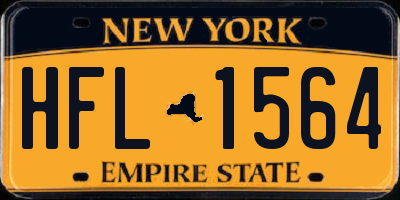 NY license plate HFL1564