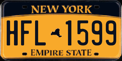NY license plate HFL1599