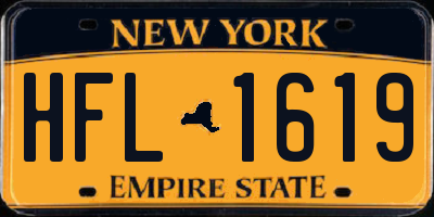 NY license plate HFL1619