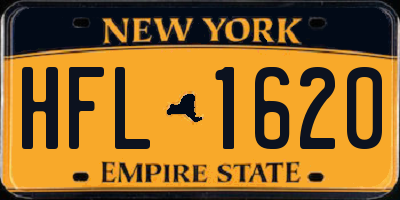 NY license plate HFL1620