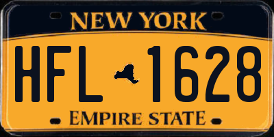 NY license plate HFL1628