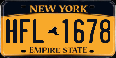 NY license plate HFL1678