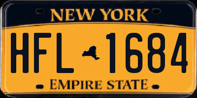 NY license plate HFL1684