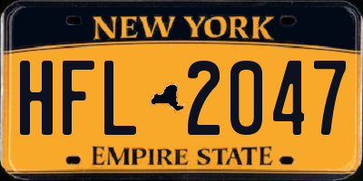 NY license plate HFL2047