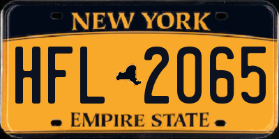 NY license plate HFL2065