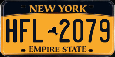 NY license plate HFL2079