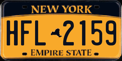 NY license plate HFL2159