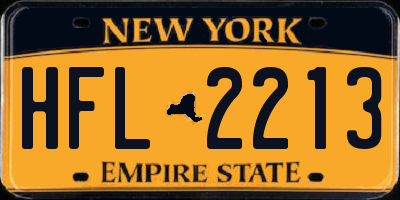 NY license plate HFL2213