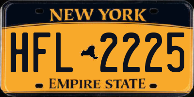 NY license plate HFL2225