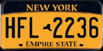 NY license plate HFL2236