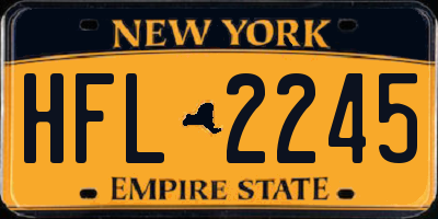 NY license plate HFL2245
