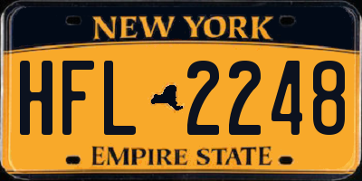 NY license plate HFL2248