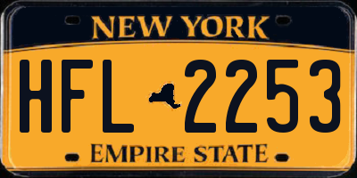 NY license plate HFL2253