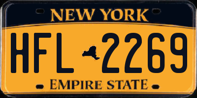 NY license plate HFL2269