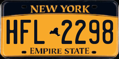 NY license plate HFL2298