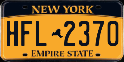 NY license plate HFL2370