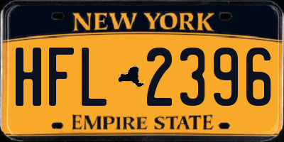 NY license plate HFL2396