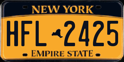 NY license plate HFL2425