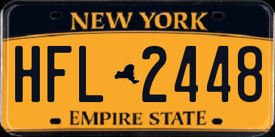 NY license plate HFL2448