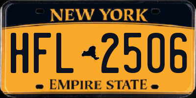 NY license plate HFL2506