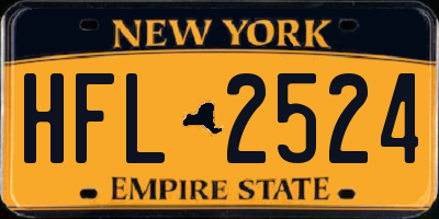 NY license plate HFL2524