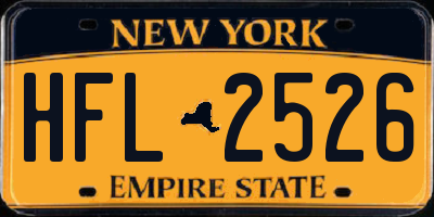 NY license plate HFL2526