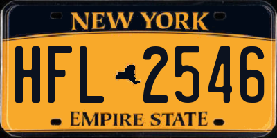 NY license plate HFL2546