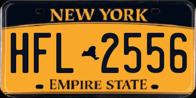 NY license plate HFL2556