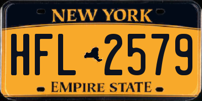 NY license plate HFL2579