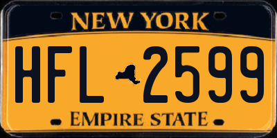NY license plate HFL2599