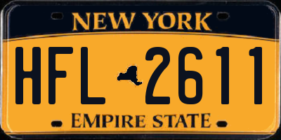 NY license plate HFL2611