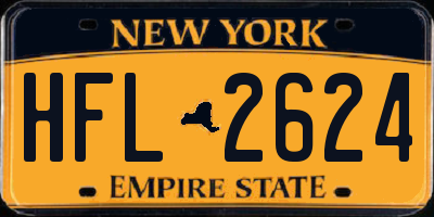 NY license plate HFL2624
