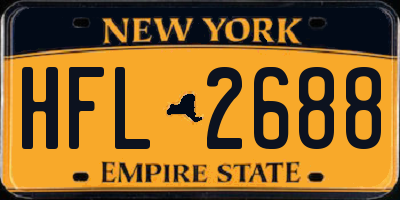 NY license plate HFL2688