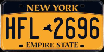 NY license plate HFL2696