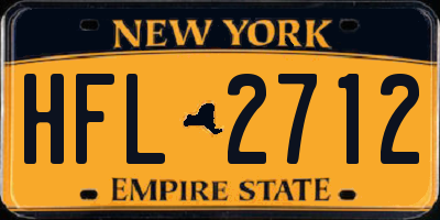 NY license plate HFL2712