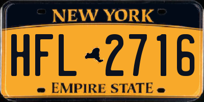 NY license plate HFL2716