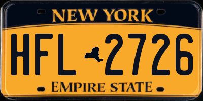 NY license plate HFL2726